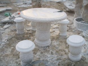 marble table, stone table and chair -- ZYC152