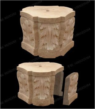 Stone base, stone decorative Roman column, stone decorative base - DZ107