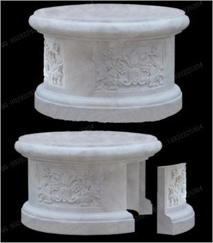 Stone base, stone decorative Roman column, stone decorative base - DZ108