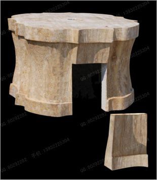 Stone base, stone decorative Roman column, stone decorative base - DZ109