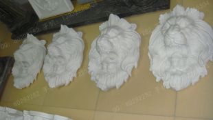 Stone lion's head sculpture, European wall sculpture, marble lion's head sculpture - BG052