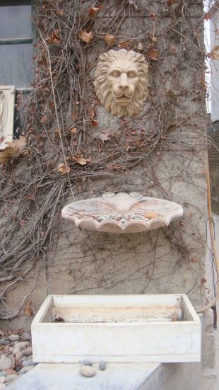 Stone lion's head sculpture, European wall sculpture, marble lion's head sculpture - BG054