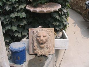 Stone lion's head sculpture, European wall sculpture, marble lion's head sculpture - BG058