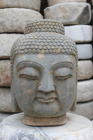 Buddha head sculpture, stone Buddha head sculpture,marble Buddha head sculpture - SDFT018