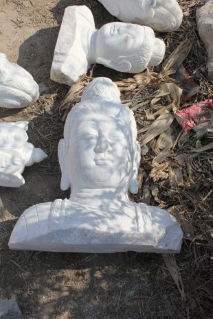 Buddha head sculpture, stone Buddha head sculpture,marble Buddha head sculpture - SDFT028