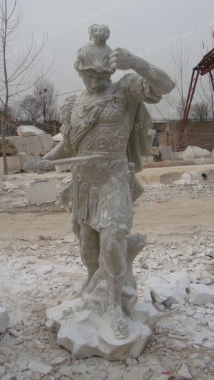 European warrior statue, European warrior sculpture, stone carving warrior sculpture - WS090