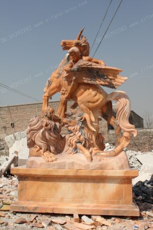 European warrior statue, European warrior sculpture, stone carving warrior sculpture - WS092