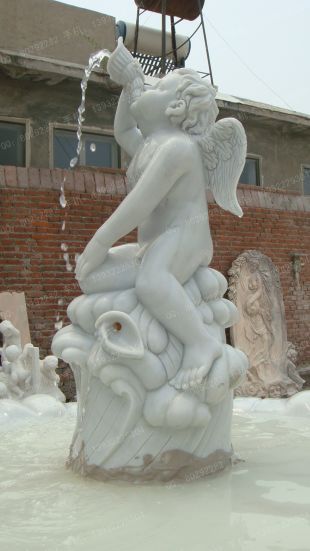 Stone fountain, garden fountain sculpture, marble fountain - PQ390